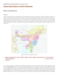 China's New Game in India's Northeast