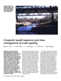 Computer Model Improves Real-Time Management of Water Quality