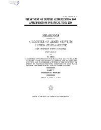 Department of Defense Authorization for Appropriations for Fiscal Year 2006