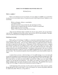 Design of Snubbers for Power Circuits