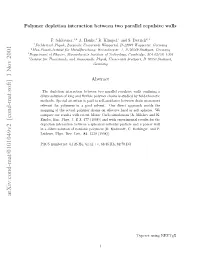 Polymer Depletion Interaction Between Two Parallel Repulsive Walls