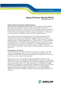Using K-Factors with the PH721 Application Note AF-137