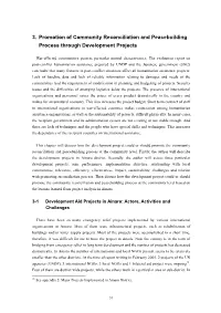 3. Promotion of Community Reconciliation and Peacebuilding Process Through Development Projects
