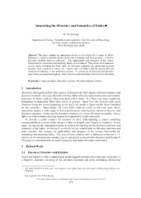 Annotating the Structure and Semantics of Fables *