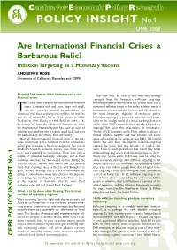 CEPR Policy Insight No. 1