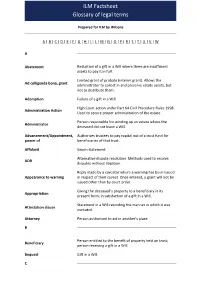 Glossary of Legal Terms