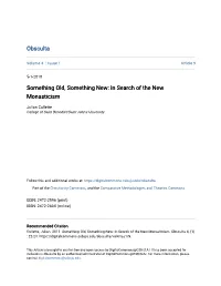 In Search of the New Monasticism