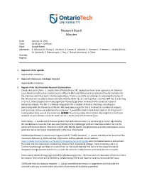 Research Board Minutes