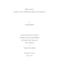 A Qualitative Analysis of Undocumented Hispanics' Lived