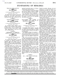 Extensions of Remarks Section