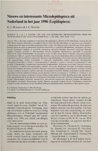 Lepidoptera Uit (JKJ Iw O I “T Y Nederland in Het Jaar 1996 (Lepidoptera)
