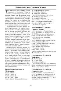 Mathematics and Computer Science