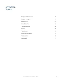 Media in the Lives of 8- to 18-Year-Olds APPENDIX C: TOPLINES