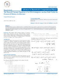 The Maxwell-Cassano Equations of an Electromagnetic-Nuclear Field Yields the Fermion & Hadron Architecture