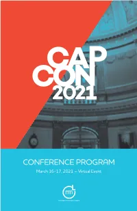CONFERENCE PROGRAM March 16-17, 2021 – Virtual Event from the First Step to the Hundredth Birthday, We’Re for It All