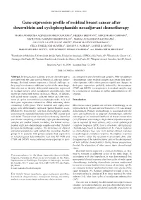 Gene Expression Profile of Residual Breast Cancer After Doxorubicin and Cyclophosphamide Neoadjuvant Chemotherapy