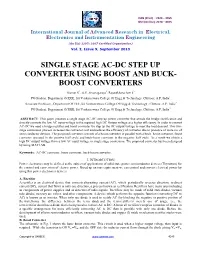 Single Stage Ac-Dc Step up Converter Using Boost and Buck- Boost Converters