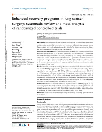Systematic Review and Meta-Analysis of Randomized Controlled Trials