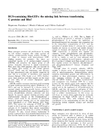 The Missing Link Between Transforming G Proteins and Rho?