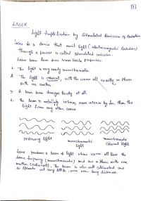 Unit 4 LASERS By. Dr. M. Z. Ansari
