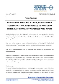 Bradford Cathedral's Dean Jerry Lepine Is Setting Out