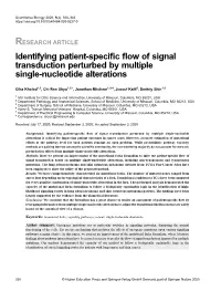 Identifying Patient-Specific Flow of Signal Transduction Perturbed By