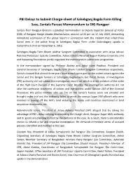 PBI Delays to Submit Charge-Sheet of Sahebganj Bagda Farm