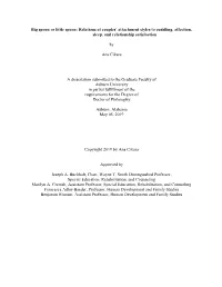 Relations of Couples' Attachment Styles To