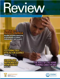 TIMSS 2019 in SOUTH AFRICA: Insights Towards Improving Achievement in School Mathematics and Science