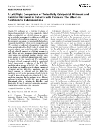A Left/Right Comparison of Twice-Daily Calcipotriol Ointment and Calcitriol Ointment in Patients with Psoriasis: the Effect on Keratinocyte Subpopulations