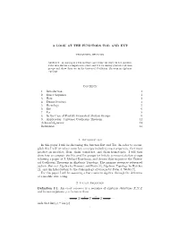 A LOOK at the FUNCTORS TOR and EXT Contents 1. Introduction 1