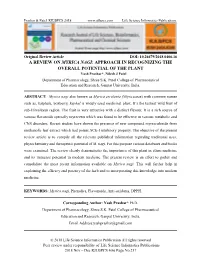 A REVIEW on MYRICA NAGI: APPROACH in RECOGNIZING the OVERALL POTENTIAL of the PLANT Yash Prashar*, Nilesh J Patel Department of Pharmacology, Shree S.K