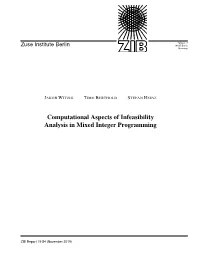 Computational Aspects of Infeasibility Analysis in Mixed Integer Programming