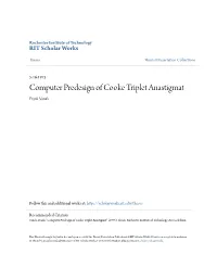 Computer Predesign of Cooke Triplet Anastigmat Frank Vanek
