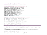 Información De Interés / Useful Information