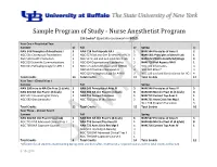 Sample Program of Study