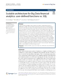 Scalable Architecture for Big Data Financial Analytics: User-Defined