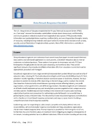 Data Breach Response Checklist Overview