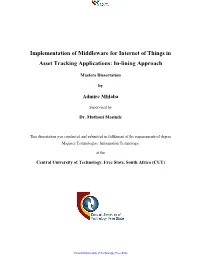 Implementation of Middleware for Internet of Things in Asset Tracking Applications: In-Lining Approach