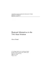 Regional Alternatives to the Two-State Solution