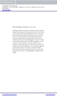 The Cambridge Companion to the Lied - Edited by James Parsons Frontmatter More Information