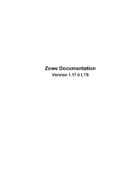 Zowe Documentation Version 1.17.0 LTS