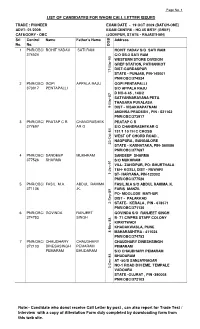 Candidate Who Donot Receive Call Letter by Post , Can Also Report For
