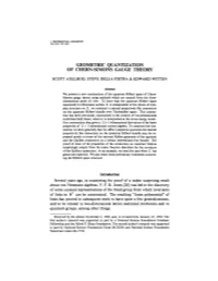 Geometric Quantization of Chern Simons Gauge Theory