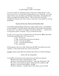 Gimmicks (Or Little Things to Add to Your Game)