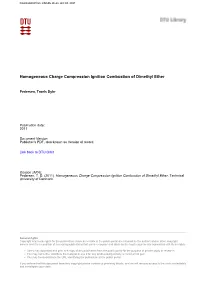 Homogeneous Charge Compression Ignition Combustion of Dimethyl Ether