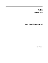 Release 0.2.0 Tech Team @ Unitary Fund