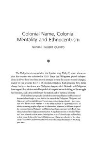 Colonial Name, Colonial Mentality and Ethnocentrism