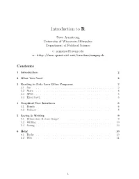 Introduction to R