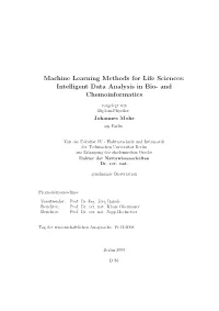 Machine Learning Methods for Life Sciences: Intelligent Data Analysis in Bio- and Chemoinformatics